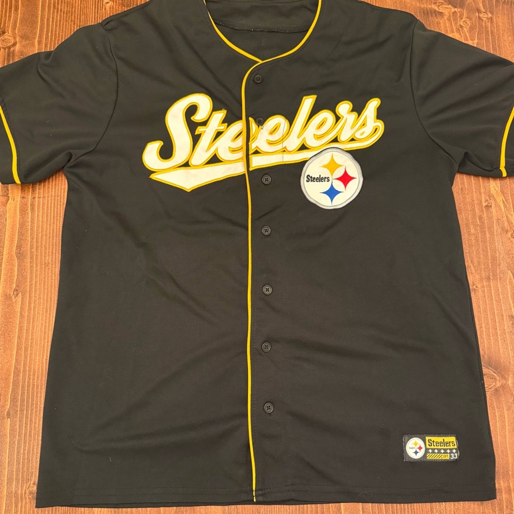 Pittsburgh Steelers Baseball Style Jersey